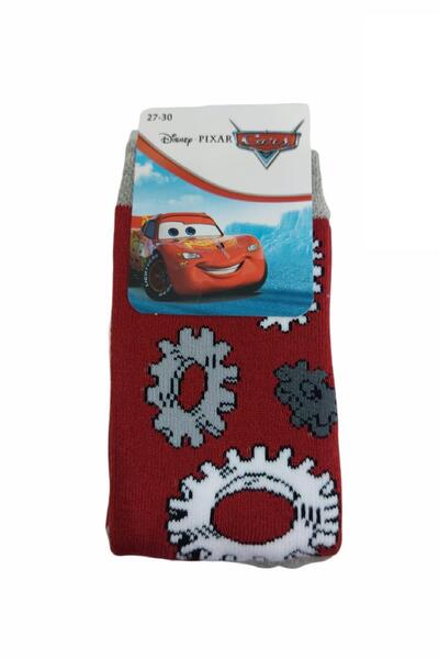 Çimpa Winter Children's Towel Socks with Cars Figures