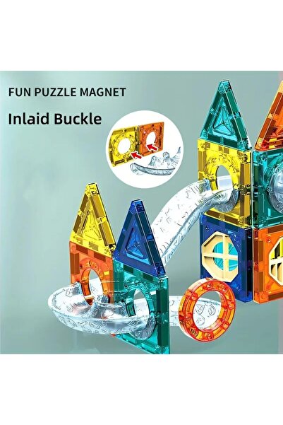 Magly Magnetic Building Blocks – Colorful 3D 97-Piece Magnetic Tile Play Set for Kids