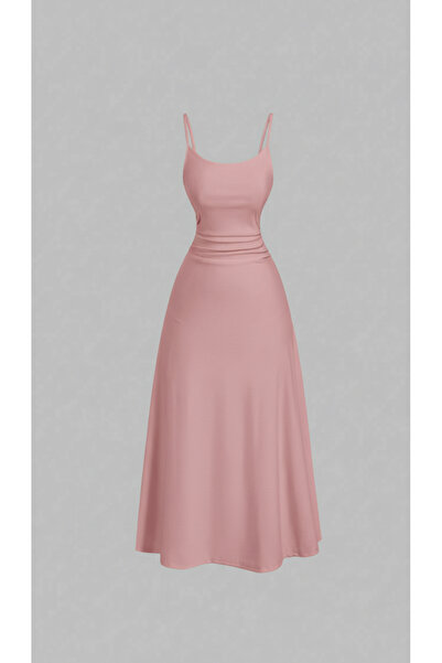 Dressco Kylie - İnce Askılı Beli Saran Maxi Elbise