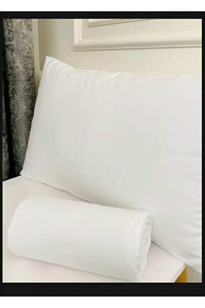 karanihome White Flat King Size Elastic Double Bed Sheet Set (+2 Pillowcases)