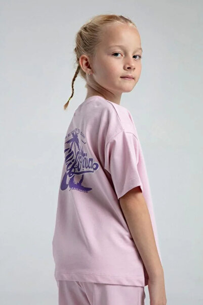 Rolypoly Girl's bermuda set - powder pink