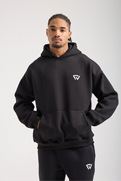 Fer Valiant Unisex Basic Oversize Kapüşonlu Sweatshirt