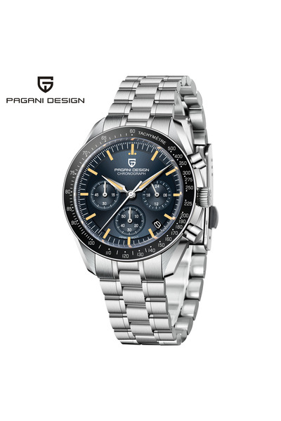 Pagani design PD-1701 Speedmaster Moonwatch 40mm VK63 Kronograf Kuvars Saat S...