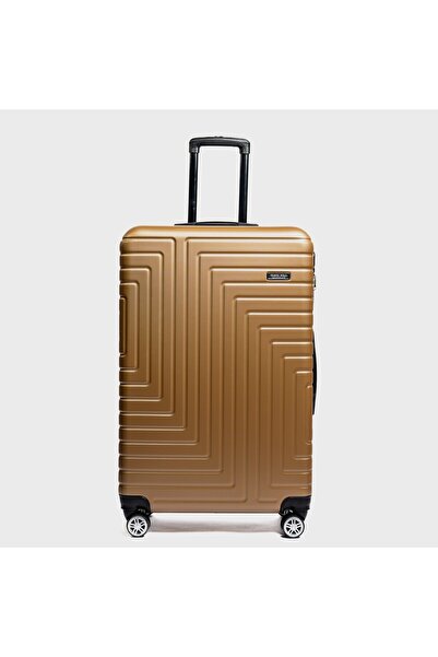 Travel POLO Troler mediu, TRAVEL POLO, 67x41x29cm, A1004, bagaj de cală. Valiză ABS, auriu