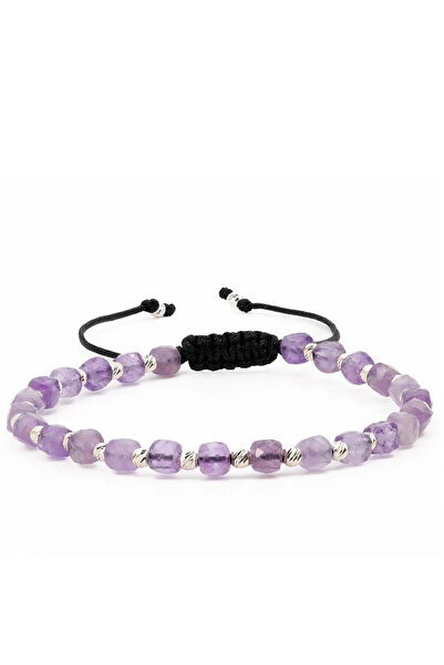 MANAVA Brățară cu 26 de bile de Argint 925 și ametist fațetat