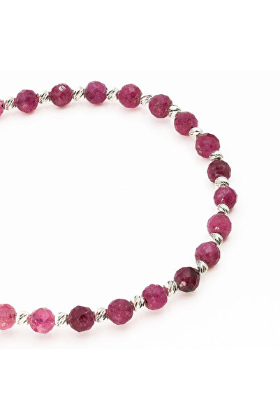 MANAVA Brățară cu 26 de bile de Argint 925 și rubin
