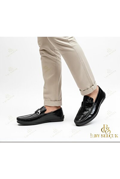 By Selçuk Лофер Чорний Кроко Дизайн Шкіра Ортопедичний Повсякденний Класичний Взуття