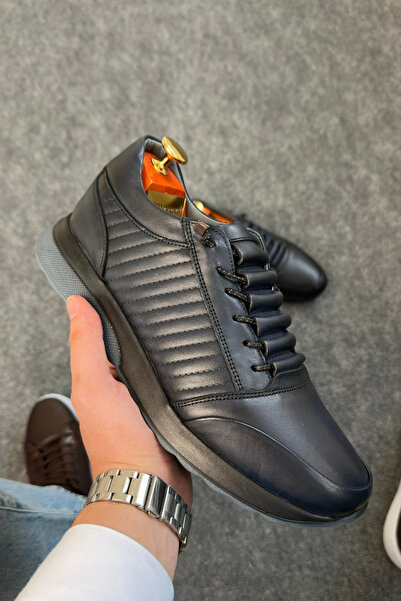 Greyybull Shoes Navy Blue Δερμάτινα Ανδρικά Σπορ