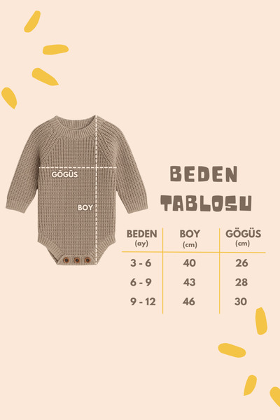 Babily Baby Knitted Knitwear Bodysuit Long Sleeve Buttoned Unisex Knitbody