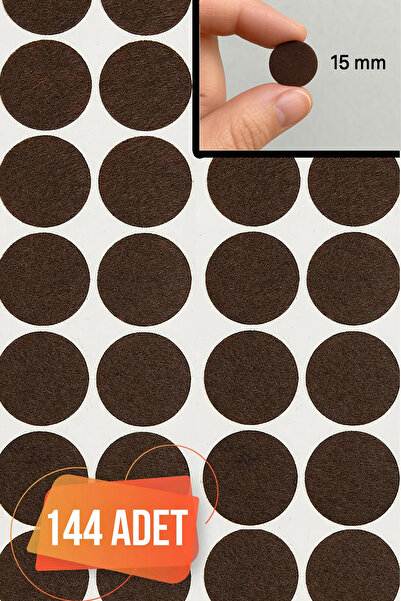 Elysian Yapışkanlı Mobilya Masa Sandalye Parke Zemin Ayak Koruyucu Kaydırmaz Keçesi 15 Mm (144'LÜ PAKET)