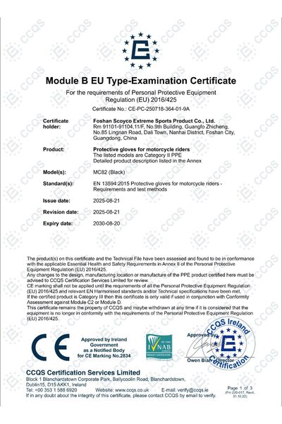 Scoyco Mc82 Winter Gloves - Protected Black-White