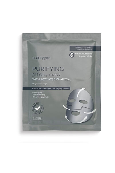 BEAUTYPRO قناع الطين ثلاثي الأبعاد المنقي من بيوتي برو مع الفحم النشط