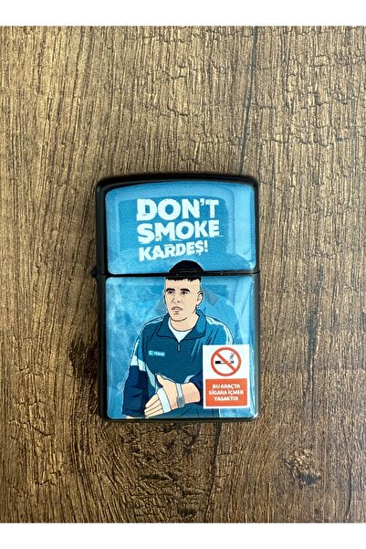 Duftpalm Don`t Smoke Kardeş Tasarımlı Benzinli Siyah Çakmak