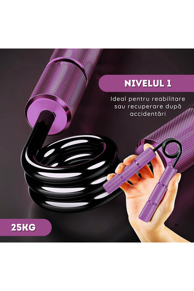 NARCIX FLEXOR FITNESS, otel inoxidabil, maner antialunecare – 25 kg