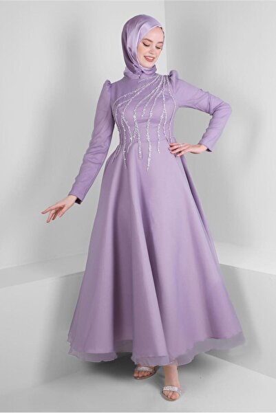 Alvina PUL PAYET DETAILED EVENING DRESS 50356