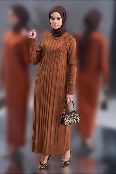 Alvina Stone Detailed Knitwear Dress 44917