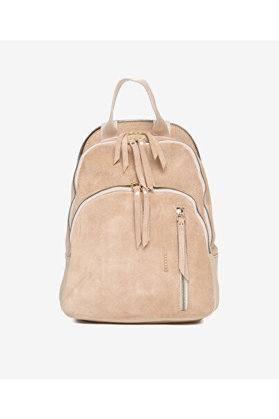 Greyder Kadın Bej Hakiki Deri Sırt Çantası 5K2CN98722