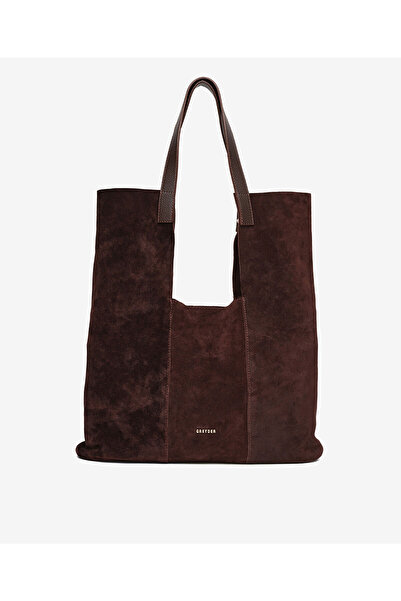 Greyder Kadın Kahverengi Hakiki Deri Omuz Çantası 5K2CN69782