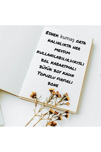 Algitsin O L A Topuzlu Bone Rahat Kalıp Pamuklu Bol Kabartmalı