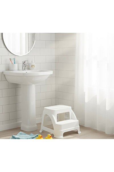 Righton Merdivo BEYAZ Basamaklı Tabure Merdiven Kamp Ev Bahçe Tabure Çocuk wc Tabure
