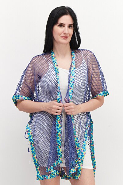 Steve Madden Women Open Wave Cover Up, Blue