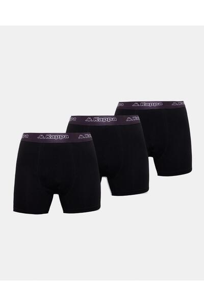 Kappa Logo Kabox Erkek Siyah Regular Boxer