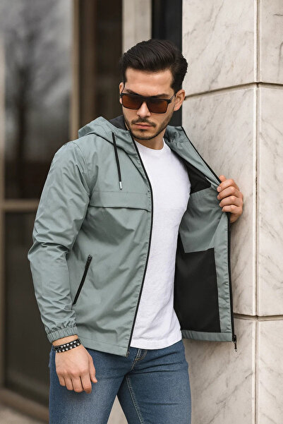 comstar Ανδρικό αδιάβροχο με επένδυση με κουκούλα και τσέπες