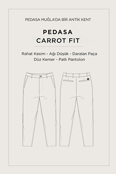 Avva Erkek Siyah Yanı Lastikli Kadife Fitilli Carrot Fit Pantolon A52Y3039