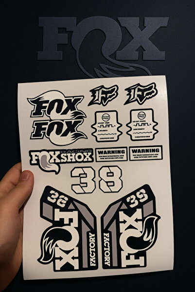 ca kay bu Fox 38 Bisiklet Maşa Sticker Seti – 15 Parça | Fox Racing Shox Etik...