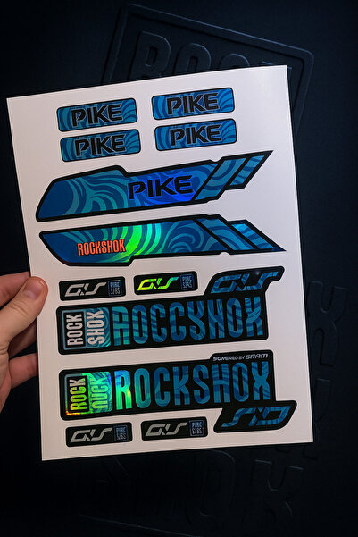 ca kay bu RockShox Pike Maşa Sticker Seti – Bisiklet Hologram Çıkartma 12 Par...