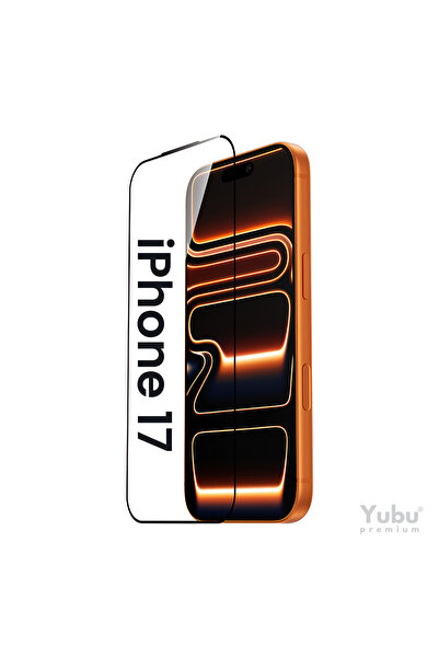 yubu Apple iPhone 17 Uyumlu Temperli Cam Tam Kaplama, Kırılmaz Ekran Koruyucu