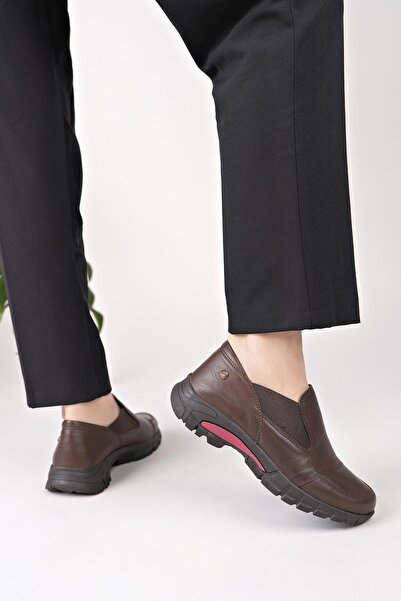 Mammamia D25KA 3480 Кавові жіночі туфлі з натуральної шкіри