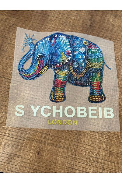 Gönülden Tasarım 24x22 cm Basieră imprimată cu armătură de elefant etnic cu fier de călcat