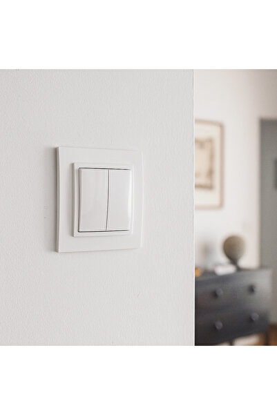 Vision DOUBLE SWITCH 10A TITANIUM WHITE