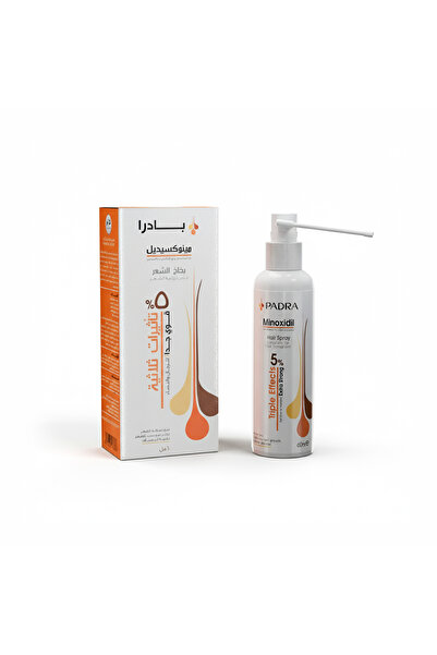 padra بخاخ مينوكسيديل ٥٪ | تأثير ثلاثي | للرجال والنساء | قوة إضافية ٦٠ مل