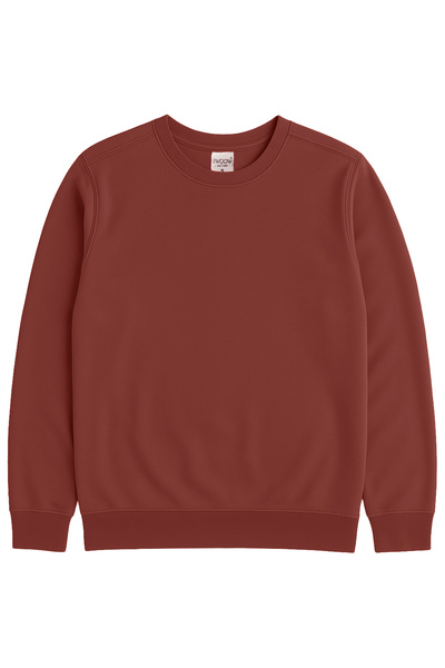 THE WOOW Unisex Basic Long Sleeve Crew Neck Tile Sweatshirt