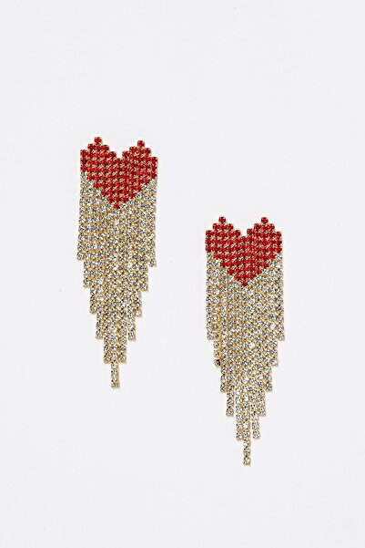 New Obsessions Biaco Red Heart Jewelled Earrings