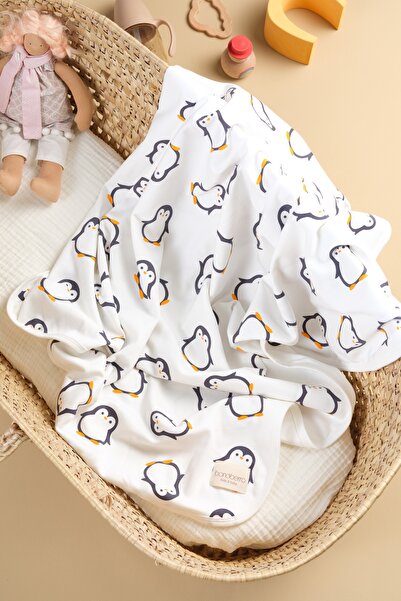 Bondberro Çift Taraflı İnterlok Örtü & Battaniye  %100 Pamuk Oeko-teks Sertifikalı 100 X 85 Cm