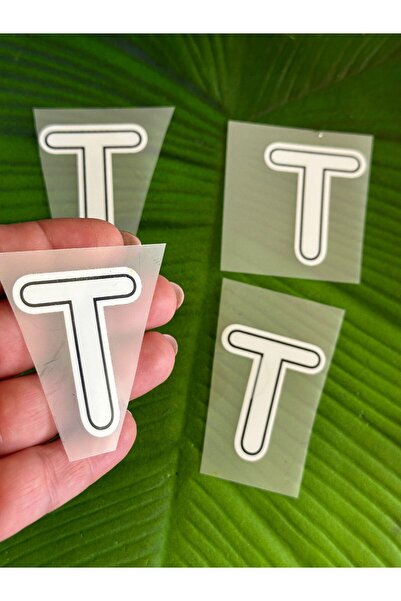 Gönülden Tasarım Alb 5X4 CM 4 Adept Litere T Imprimare prin transfer cu fier ...