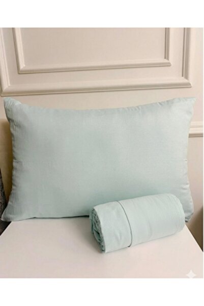 karanihome طقم ملاءات سرير مزدوجة مطاطية بلون تركواز سادة بحجم كبير (+2 غطاء ...