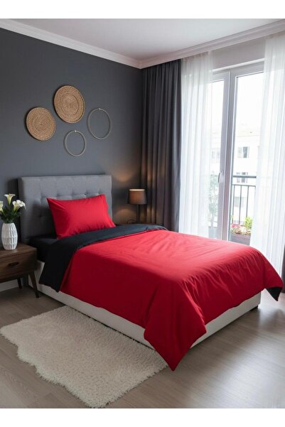 üntaş طقم غطاء لحاف وغطاء وسادة أحمر مزدوج الجوانب من Untaştek
