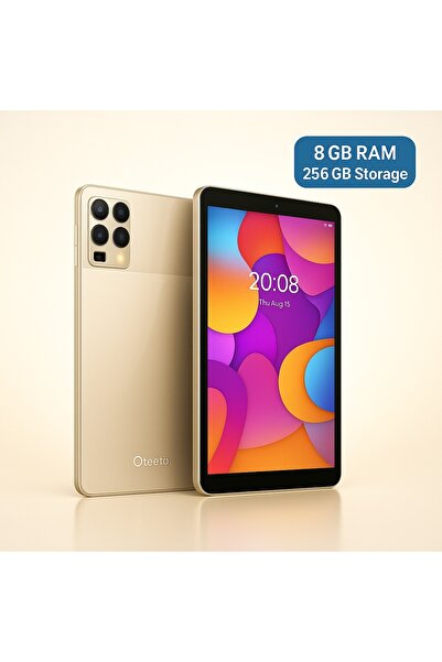 OTEETO Tab K7 7 inch Single SIM Gold 8GB RAM 256GB 5G - International Version