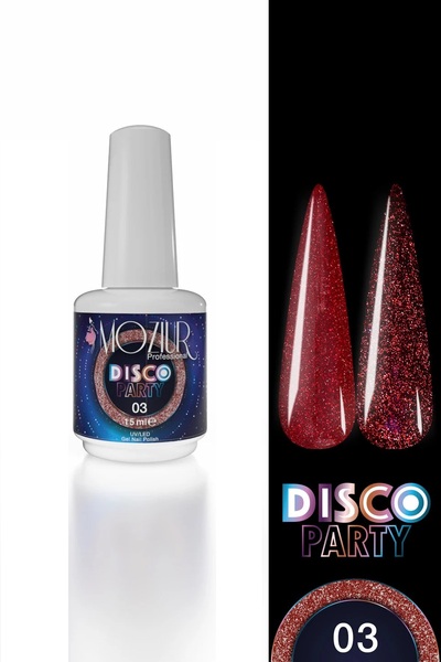 MOZIUR Kalıcı Oje Uv/led Disco Party 15ml -03