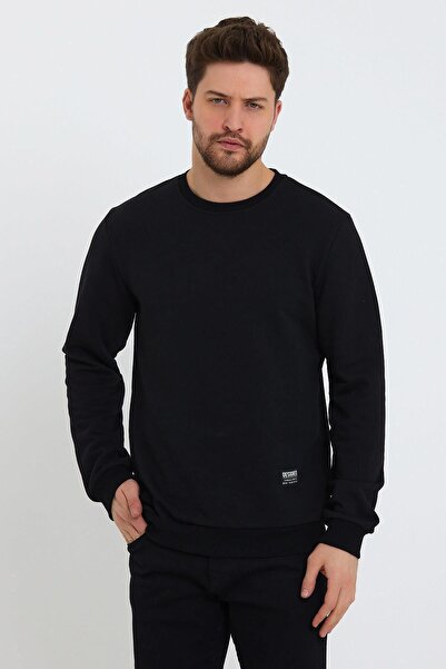 ESPİNA Ανδρικό φούτερ με λαιμόκοψη χαλαρό κανονικό βαμβακερό 3 νήματα