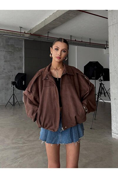 OYERGA MODA Dámská semišová bunda