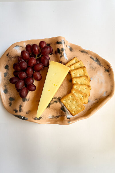 STANOVASERAMİK Rosa Dalgalı Peynir TabağıElyapımı)