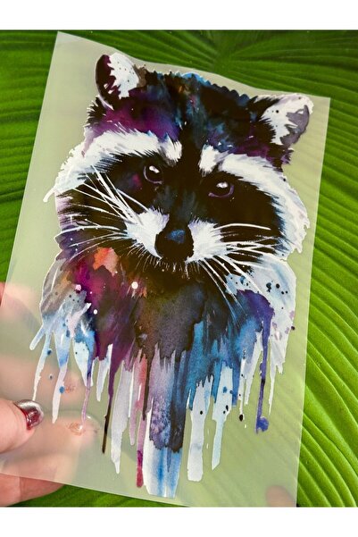 Gönülden Tasarım 24x14 cm Armadilă imprimată cu transfer de lup 3D care se lipsește cu fier de călcat