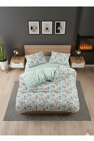 karanihome طقم غطاء لحاف مزدوج الجوانب