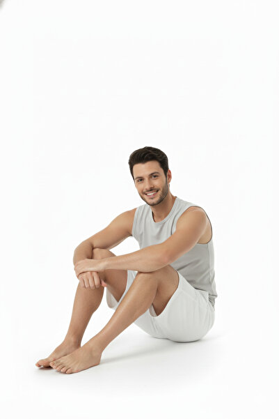 Hmd Gray Zero Sleeve Stretch Fabric Single Jersey Men's Undershirt