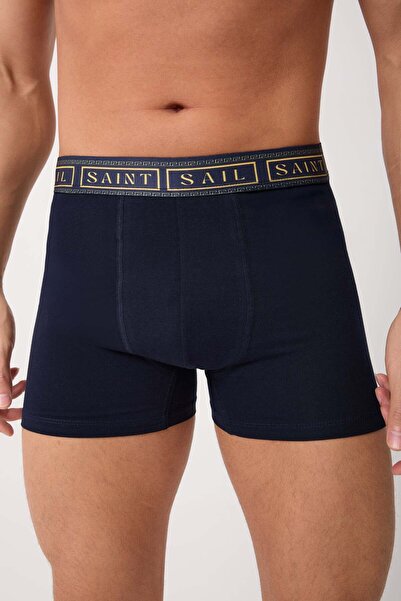 Saint Sail Чоловічі боксери з бавовняної еластичної тканини з принтом золотого візерунка